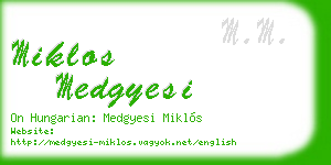 miklos medgyesi business card