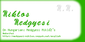 miklos medgyesi business card